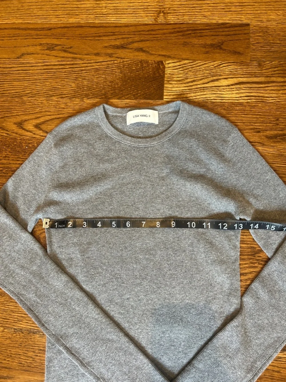 NWOT Lisa Yang Vivian Cashmere Cotton blend Crew Neck Long Sleeve size 0 (XS-S) - Picture 8 of 10
